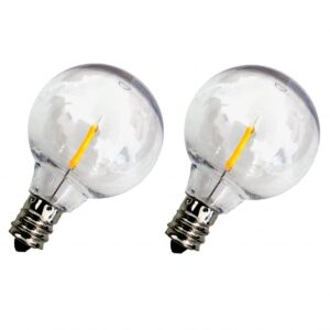 LED-Lichtquellen für SOLAR-Lichtkabel - 2 Stück - E12-Fassung - Glas