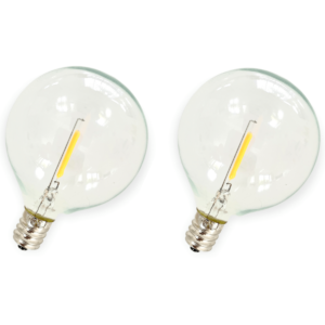 LED-Lichtquellen XL für 7,5 und 15 Meter Lichtkabel - 2 Stück - E12-Fassung - Glas