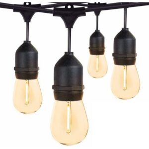 10 Meter Lichtkabel mit 10 birnenförmigen LED-Lampen + 2 Meter Anschlusskabel